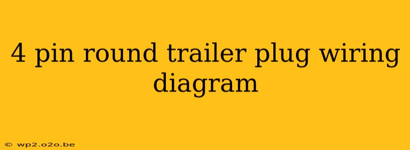 4 pin round trailer plug wiring diagram