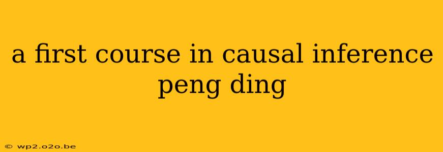 a first course in causal inference peng ding