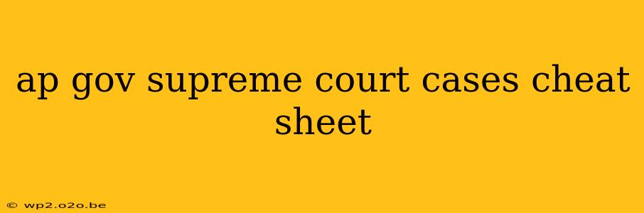 ap gov supreme court cases cheat sheet