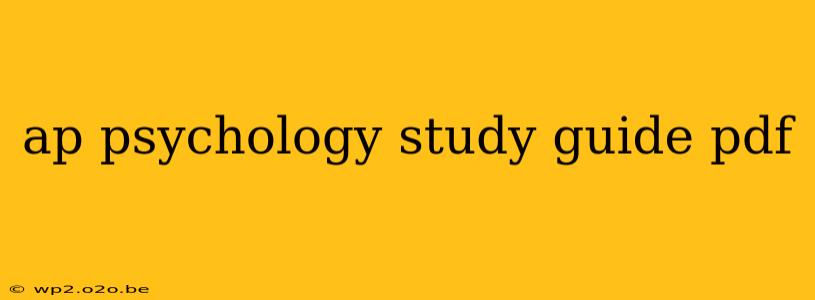 ap psychology study guide pdf