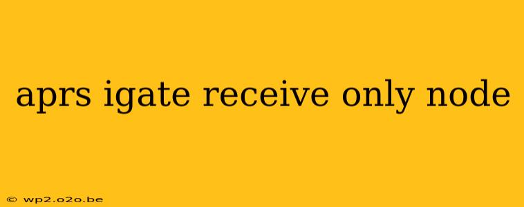 aprs igate receive only node