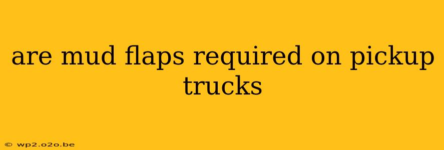 are mud flaps required on pickup trucks