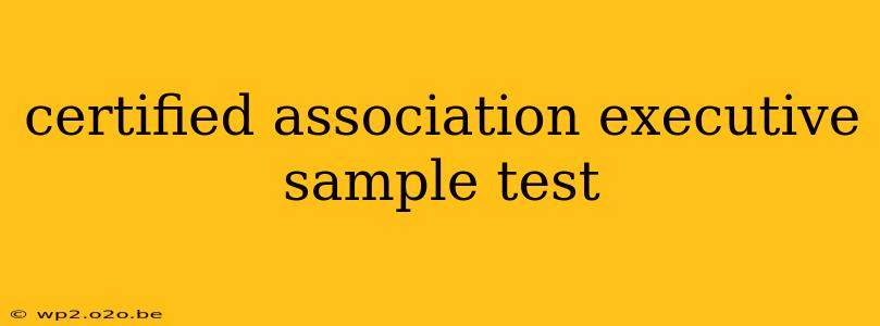 certified association executive sample test