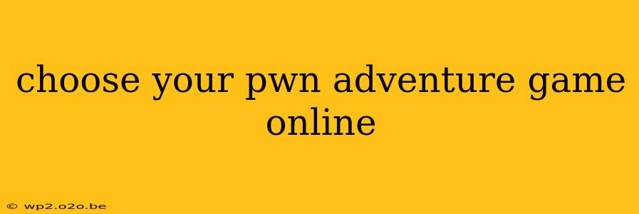 choose your pwn adventure game online