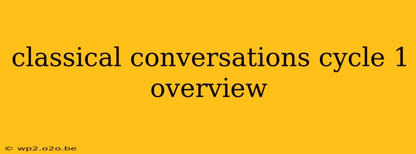 classical conversations cycle 1 overview