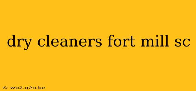 dry cleaners fort mill sc