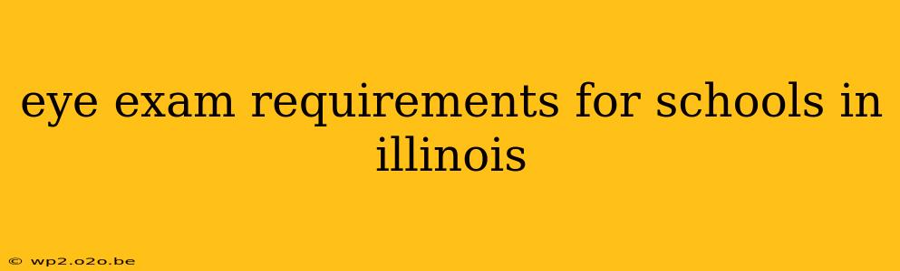 eye exam requirements for schools in illinois