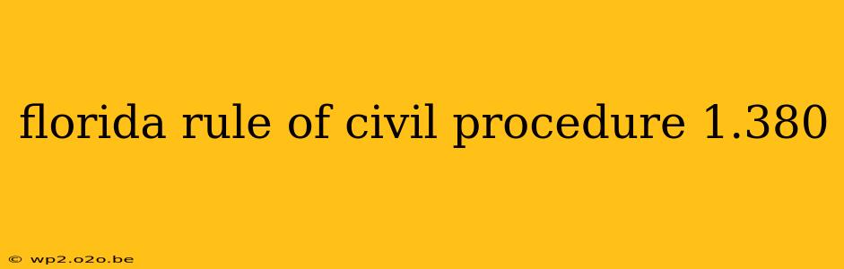 florida rule of civil procedure 1.380