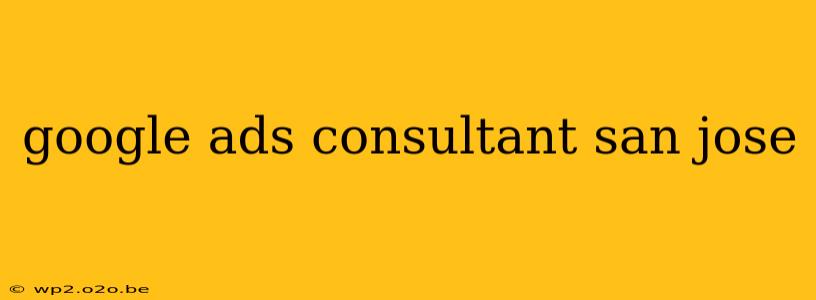 google ads consultant san jose