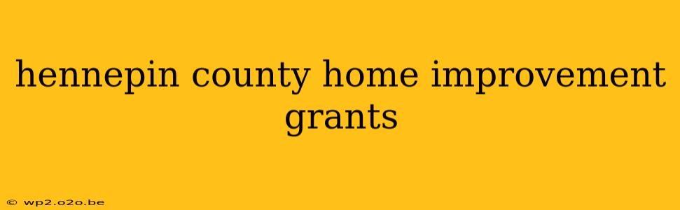 hennepin county home improvement grants