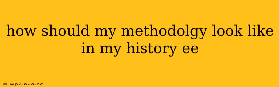 how should my methodolgy look like in my history ee