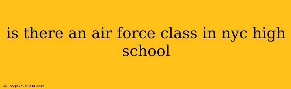 is there an air force class in nyc high school