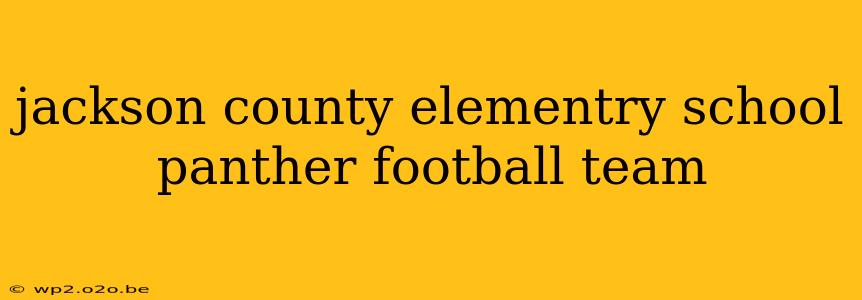 jackson county elementry school panther football team