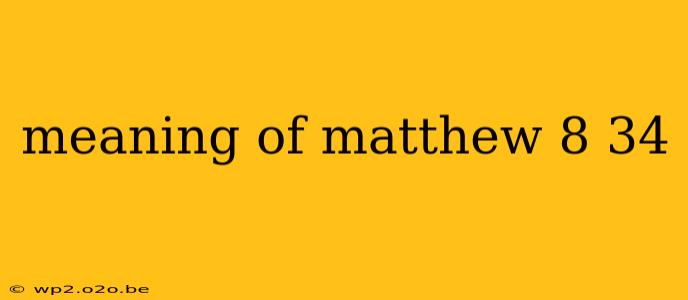 meaning of matthew 8 34