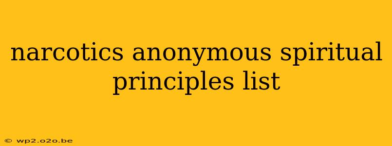 narcotics anonymous spiritual principles list