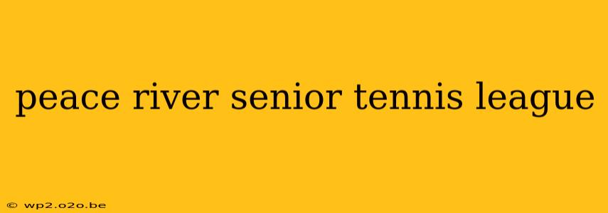 peace river senior tennis league