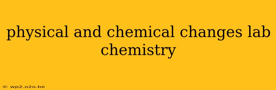 physical and chemical changes lab chemistry