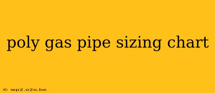 poly gas pipe sizing chart