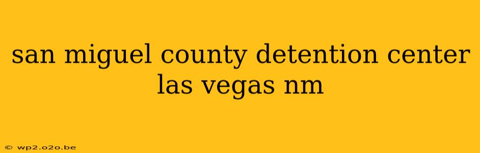 san miguel county detention center las vegas nm