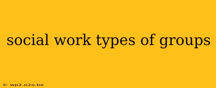 social work types of groups