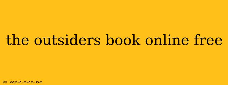 the outsiders book online free