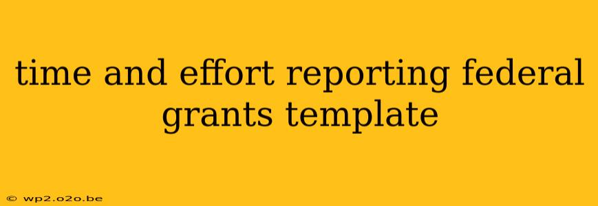 time and effort reporting federal grants template