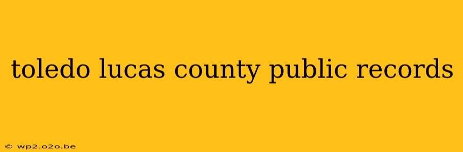 toledo lucas county public records