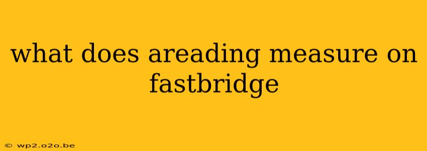 what does areading measure on fastbridge